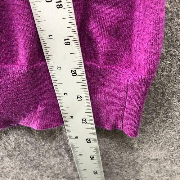 Banana Republic Extra Fine Merino Wool Blend Sweater Womens S V-Neck Purple - Picture 7 of 7